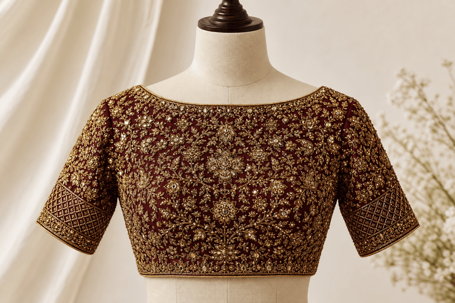 Bridal Blouse embroidery examples