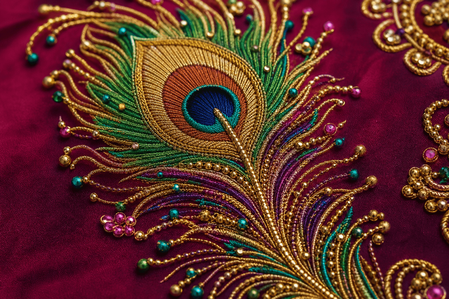Peacock Designs embroidery examples